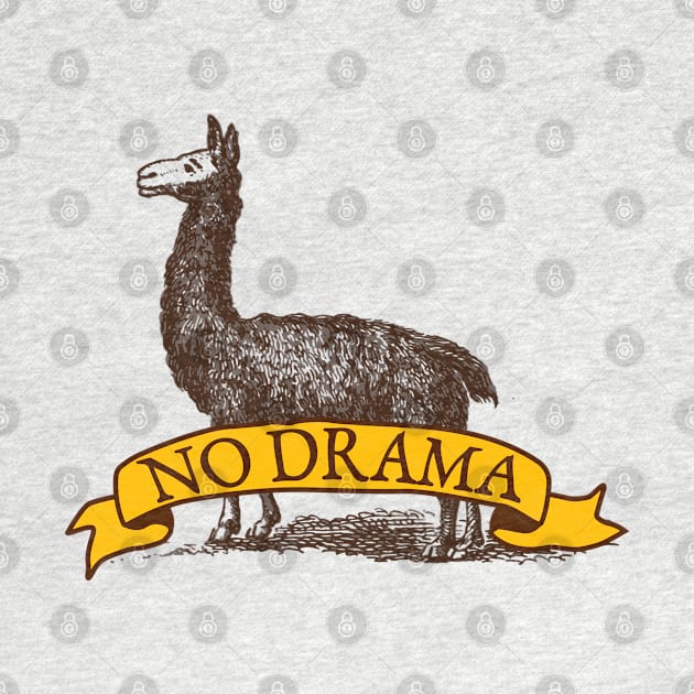 Vintage Llama No Drama cool design by olivergraham